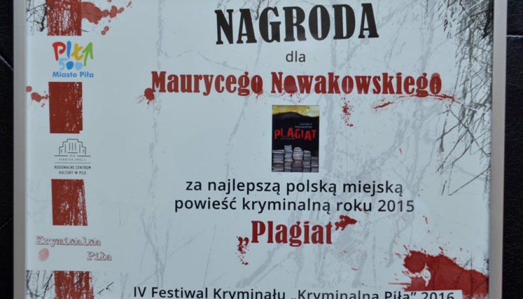 Najlepsza polska miejska powieść kryminalna roku 2015